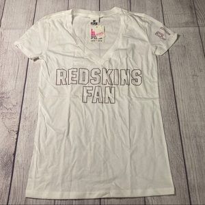 Victoria’s Secret PINK VS x NFL Redskins Fan V-Neck Tee Shirt